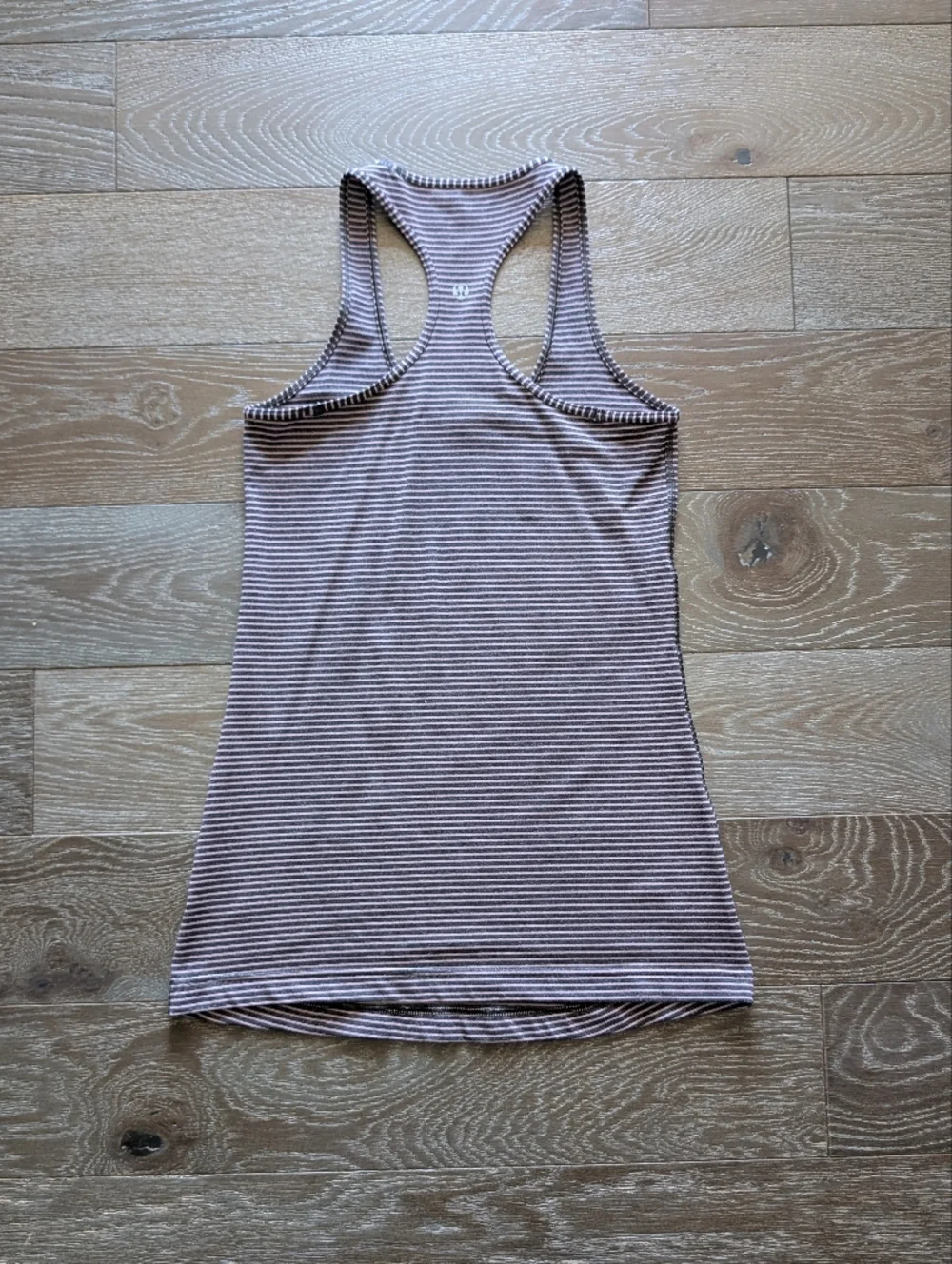 Lululemon Athletica Cool Racerback Hyper Stripe Mauvelous Heathered Black